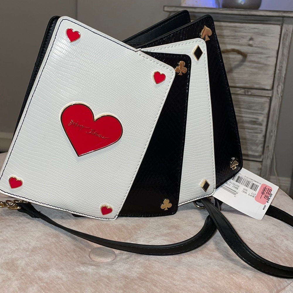 NWT Betsey Johnson "Poker Face" Crossbody Bag| Full House Kitsch |